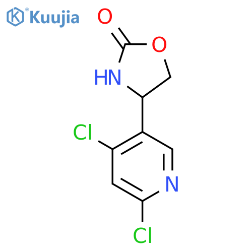 4-(4,6-dichloropyridin-3-yl)-1,3-oxazolidin-2-one structure