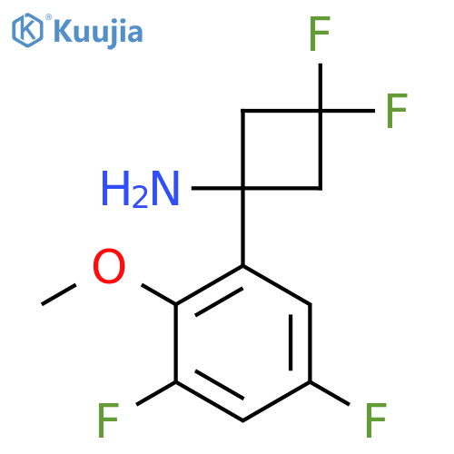 1-(3,5-difluoro-2-methoxyphenyl)-3,3-difluorocyclobutan-1-amine structure