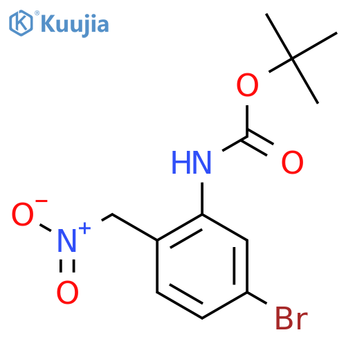 tert-butyl N-5-bromo-2-(nitromethyl)phenylcarbamate structure
