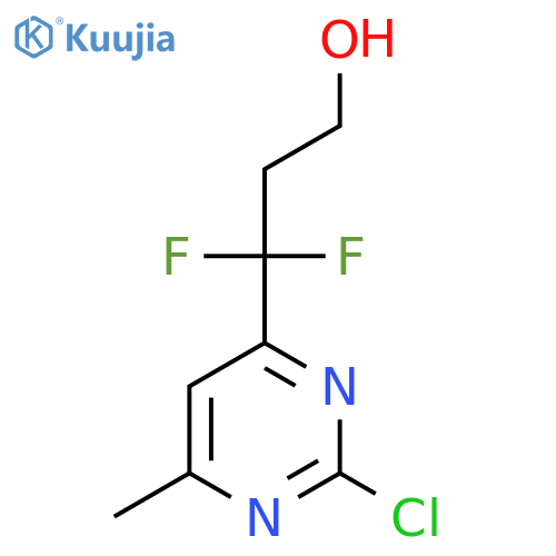 3-(2-chloro-6-methylpyrimidin-4-yl)-3,3-difluoropropan-1-ol structure