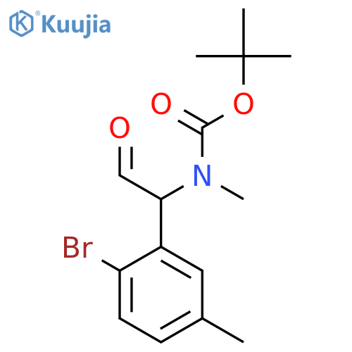 tert-butyl N-1-(2-bromo-5-methylphenyl)-2-oxoethyl-N-methylcarbamate structure