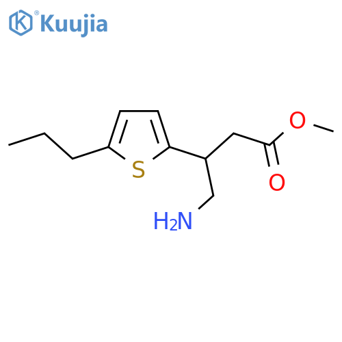 methyl 4-amino-3-(5-propylthiophen-2-yl)butanoate structure