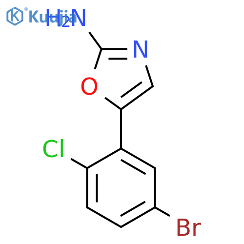 5-(5-bromo-2-chlorophenyl)-1,3-oxazol-2-amine structure