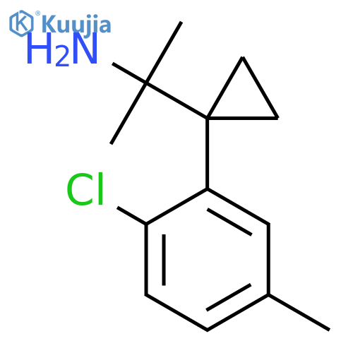 2-1-(2-chloro-5-methylphenyl)cyclopropylpropan-2-amine structure