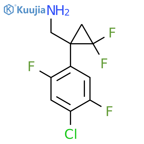 1-(4-chloro-2,5-difluorophenyl)-2,2-difluorocyclopropylmethanamine structure