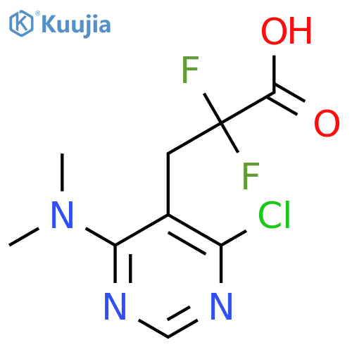 3-4-chloro-6-(dimethylamino)pyrimidin-5-yl-2,2-difluoropropanoic acid structure