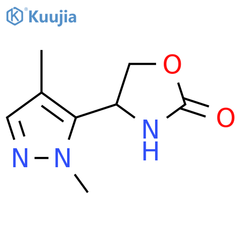4-(1,4-dimethyl-1H-pyrazol-5-yl)-1,3-oxazolidin-2-one structure