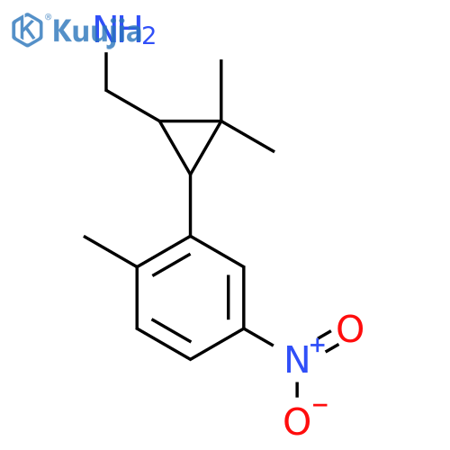 2,2-dimethyl-3-(2-methyl-5-nitrophenyl)cyclopropylmethanamine structure
