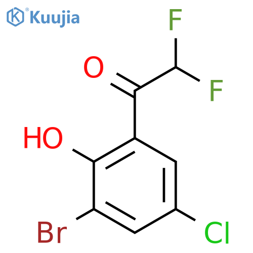 1-(3-bromo-5-chloro-2-hydroxyphenyl)-2,2-difluoroethan-1-one structure