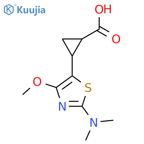 2-2-(dimethylamino)-4-methoxy-1,3-thiazol-5-ylcyclopropane-1-carboxylic acid structure
