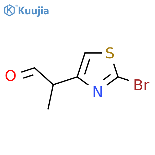 2-(2-bromo-1,3-thiazol-4-yl)propanal structure