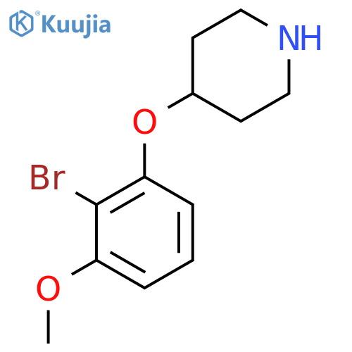 4-(2-bromo-3-methoxyphenoxy)piperidine structure