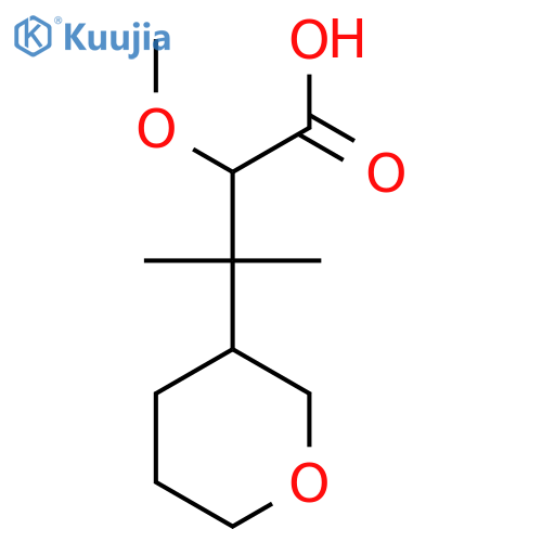 2-methoxy-3-methyl-3-(oxan-3-yl)butanoic acid structure