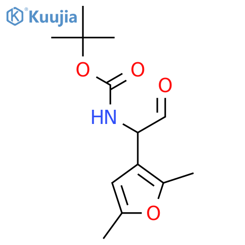 tert-butyl N-1-(2,5-dimethylfuran-3-yl)-2-oxoethylcarbamate structure