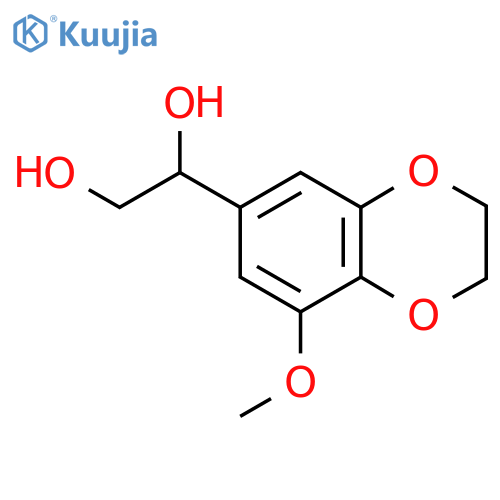 1-(8-methoxy-2,3-dihydro-1,4-benzodioxin-6-yl)ethane-1,2-diol structure