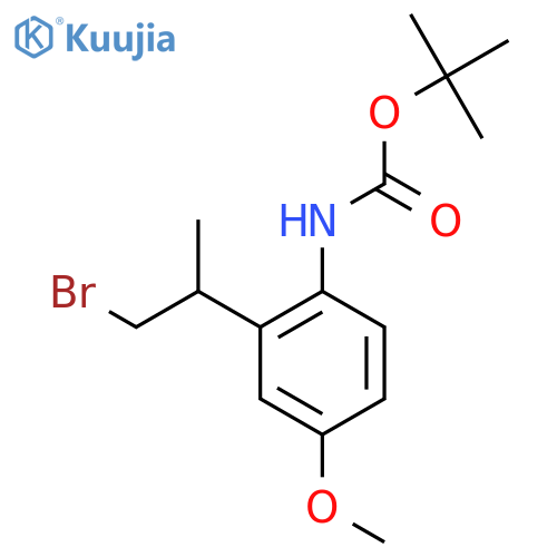 tert-butyl N-2-(1-bromopropan-2-yl)-4-methoxyphenylcarbamate structure