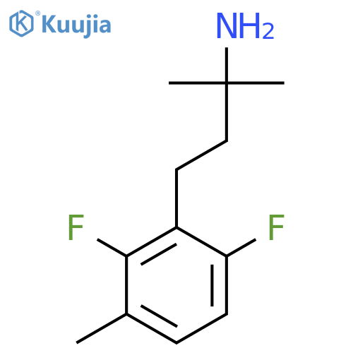 4-(2,6-difluoro-3-methylphenyl)-2-methylbutan-2-amine structure