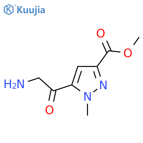 methyl 5-(2-aminoacetyl)-1-methyl-1H-pyrazole-3-carboxylate structure