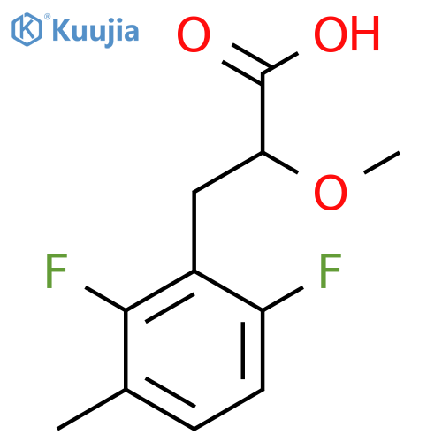 3-(2,6-difluoro-3-methylphenyl)-2-methoxypropanoic acid structure