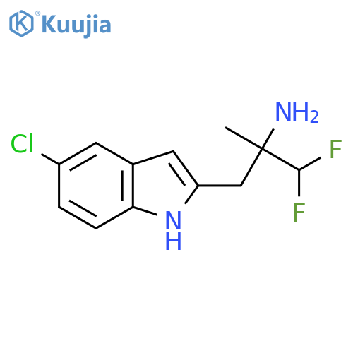 3-(5-chloro-1H-indol-2-yl)-1,1-difluoro-2-methylpropan-2-amine structure