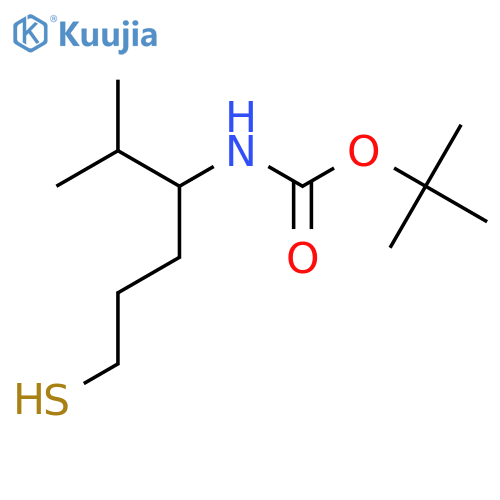tert-butyl N-(2-methyl-6-sulfanylhexan-3-yl)carbamate structure