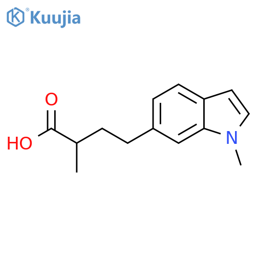 2-methyl-4-(1-methyl-1H-indol-6-yl)butanoic acid structure