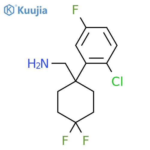 1-(2-chloro-5-fluorophenyl)-4,4-difluorocyclohexylmethanamine structure