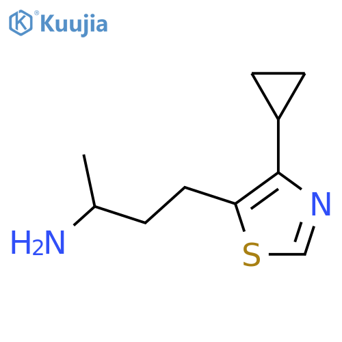 4-(4-cyclopropyl-1,3-thiazol-5-yl)butan-2-amine structure