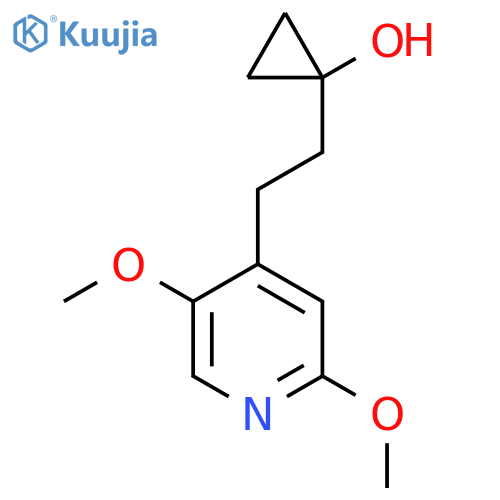 1-2-(2,5-dimethoxypyridin-4-yl)ethylcyclopropan-1-ol structure