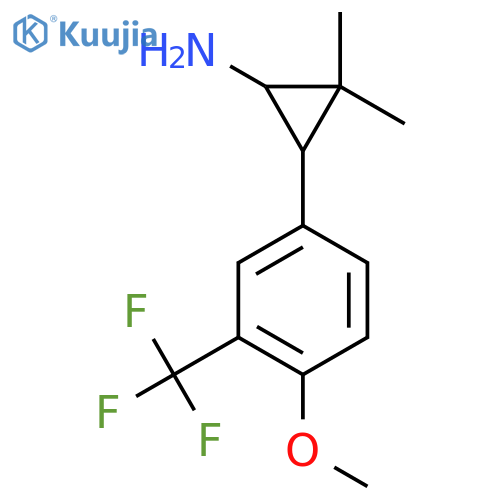 3-4-methoxy-3-(trifluoromethyl)phenyl-2,2-dimethylcyclopropan-1-amine structure