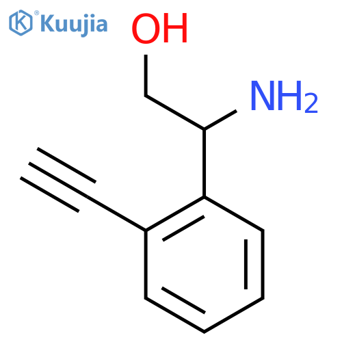 2-amino-2-(2-ethynylphenyl)ethan-1-ol structure