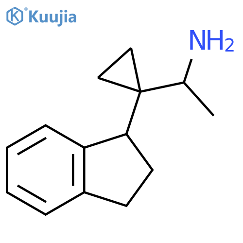 1-1-(2,3-dihydro-1H-inden-1-yl)cyclopropylethan-1-amine structure