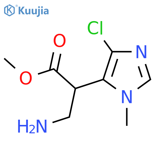 methyl 3-amino-2-(4-chloro-1-methyl-1H-imidazol-5-yl)propanoate structure