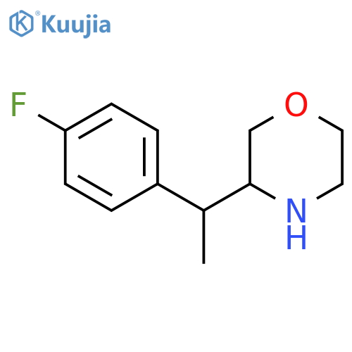 3-1-(4-fluorophenyl)ethylmorpholine structure