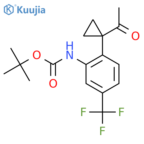 tert-butyl N-2-(1-acetylcyclopropyl)-5-(trifluoromethyl)phenylcarbamate structure