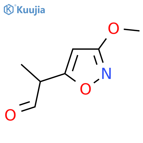 2-(3-methoxy-1,2-oxazol-5-yl)propanal structure