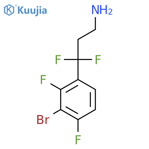 3-(3-bromo-2,4-difluorophenyl)-3,3-difluoropropan-1-amine structure