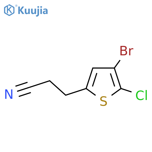 3-(4-bromo-5-chlorothiophen-2-yl)propanenitrile structure