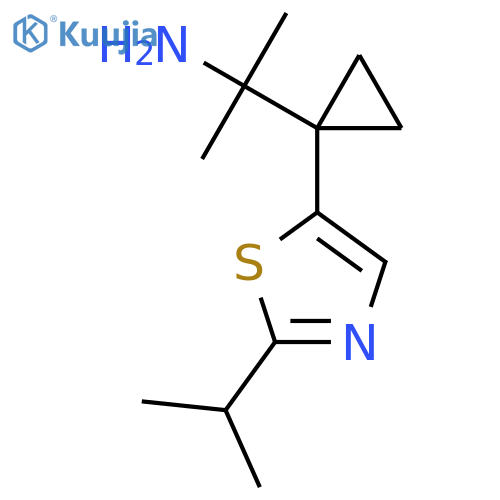 2-{1-2-(propan-2-yl)-1,3-thiazol-5-ylcyclopropyl}propan-2-amine structure