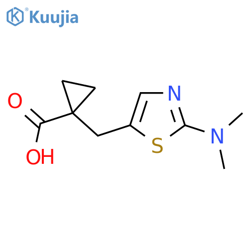 1-{2-(dimethylamino)-1,3-thiazol-5-ylmethyl}cyclopropane-1-carboxylic acid structure