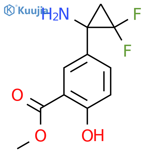 Methyl 5-(1-amino-2,2-difluorocyclopropyl)-2-hydroxybenzoate structure