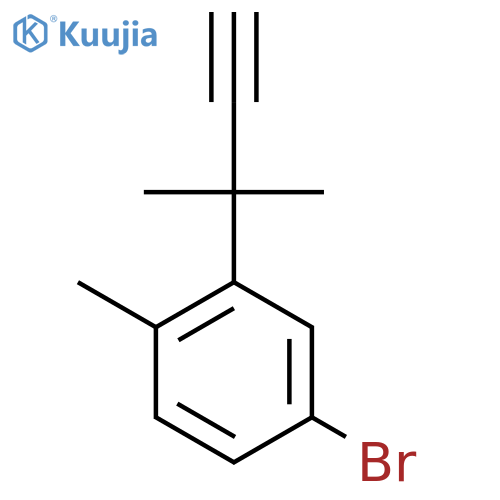 4-bromo-1-methyl-2-(2-methylbut-3-yn-2-yl)benzene structure