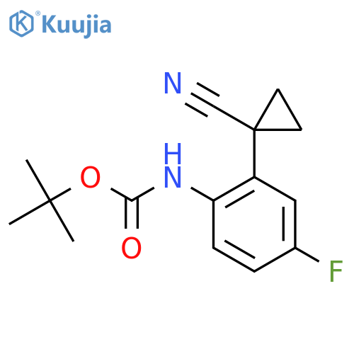 tert-butyl N-2-(1-cyanocyclopropyl)-4-fluorophenylcarbamate structure