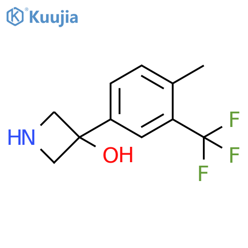 3-4-methyl-3-(trifluoromethyl)phenylazetidin-3-ol structure