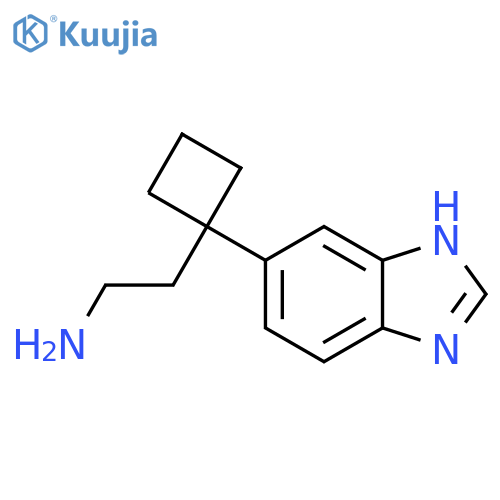 2-1-(1H-1,3-benzodiazol-5-yl)cyclobutylethan-1-amine structure