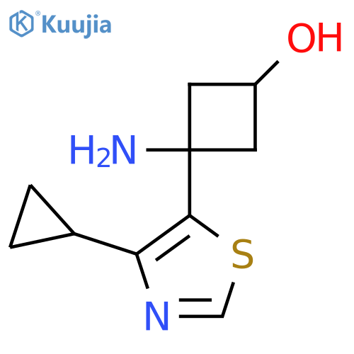 3-amino-3-(4-cyclopropyl-1,3-thiazol-5-yl)cyclobutan-1-ol structure