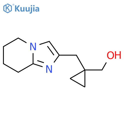 1-({5H,6H,7H,8H-imidazo1,2-apyridin-2-yl}methyl)cyclopropylmethanol structure