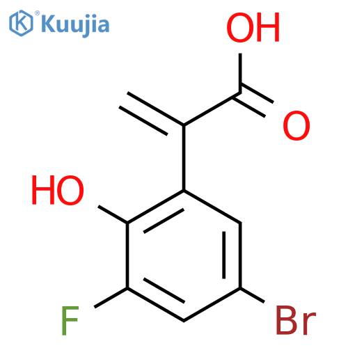 2-(5-Bromo-3-fluoro-2-hydroxyphenyl)prop-2-enoic acid structure