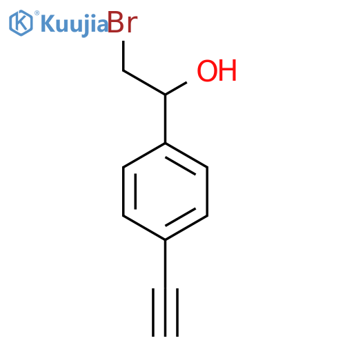 2-bromo-1-(4-ethynylphenyl)ethan-1-ol structure