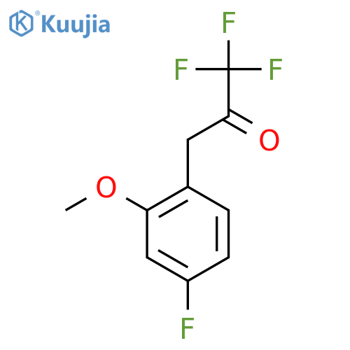 1,1,1-trifluoro-3-(4-fluoro-2-methoxyphenyl)propan-2-one structure